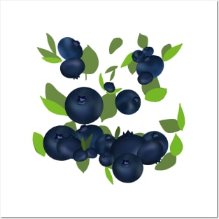 Blueberries Posters and Art